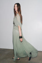 Mint Draped Maxi Dress