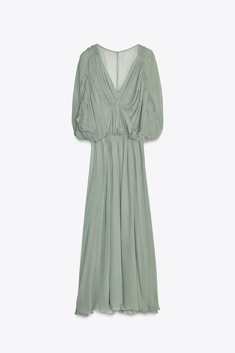 Mint Draped Maxi Dress