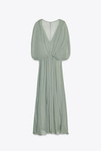 Mint Draped Maxi Dress