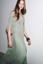 Mint Draped Maxi Dress