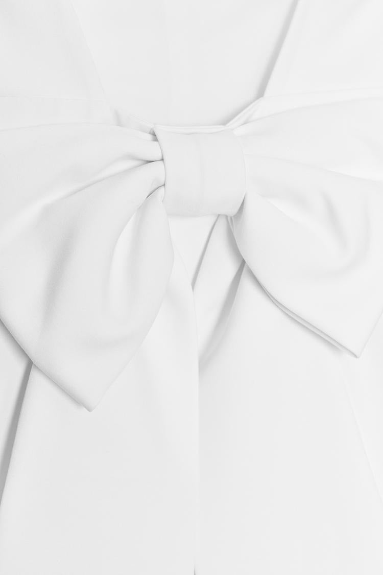 Stretch Short Bow Mini Dress