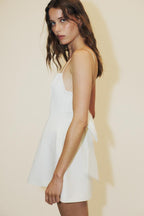 Stretch Short Bow Mini Dress