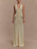 Knit Maxi Dress With Sequin - Ivory
