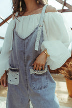 Lace Denim Overalls