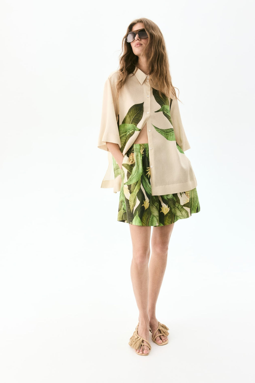 Patterned Pull-on Shorts