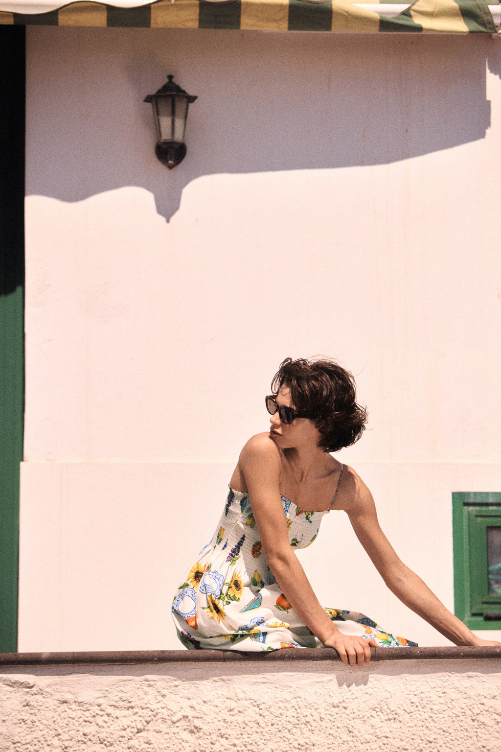 Summer Vibes Fruit & Flower Print Sundress Midi Dress