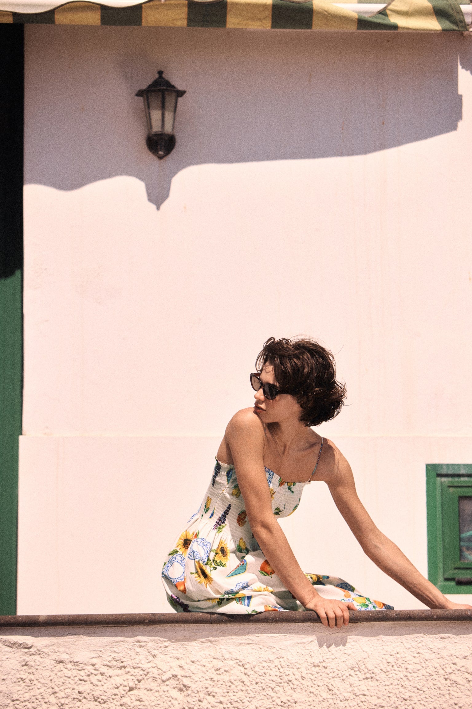 Summer Vibes Fruit & Flower Print Sundress Midi Dress