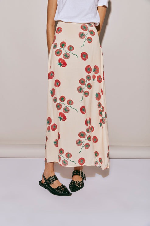 Tomato Printed Midi Skirt