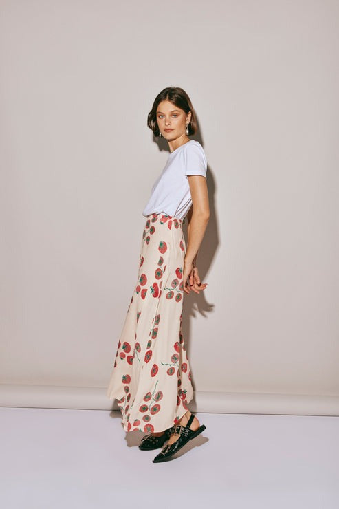 Tomato Printed Midi Skirt