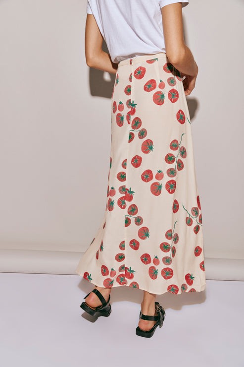 Tomato Printed Midi Skirt