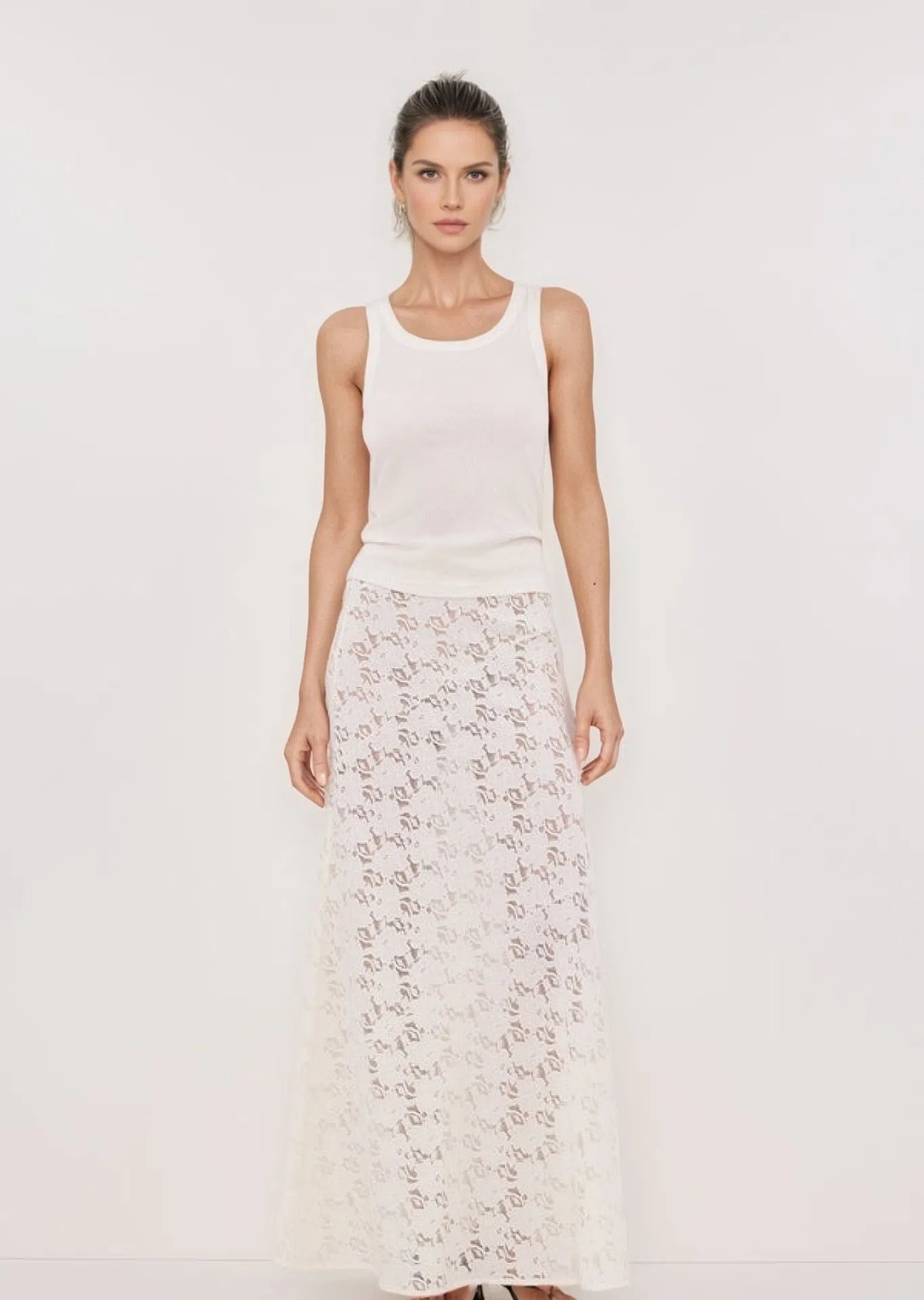 White Lace Skirt