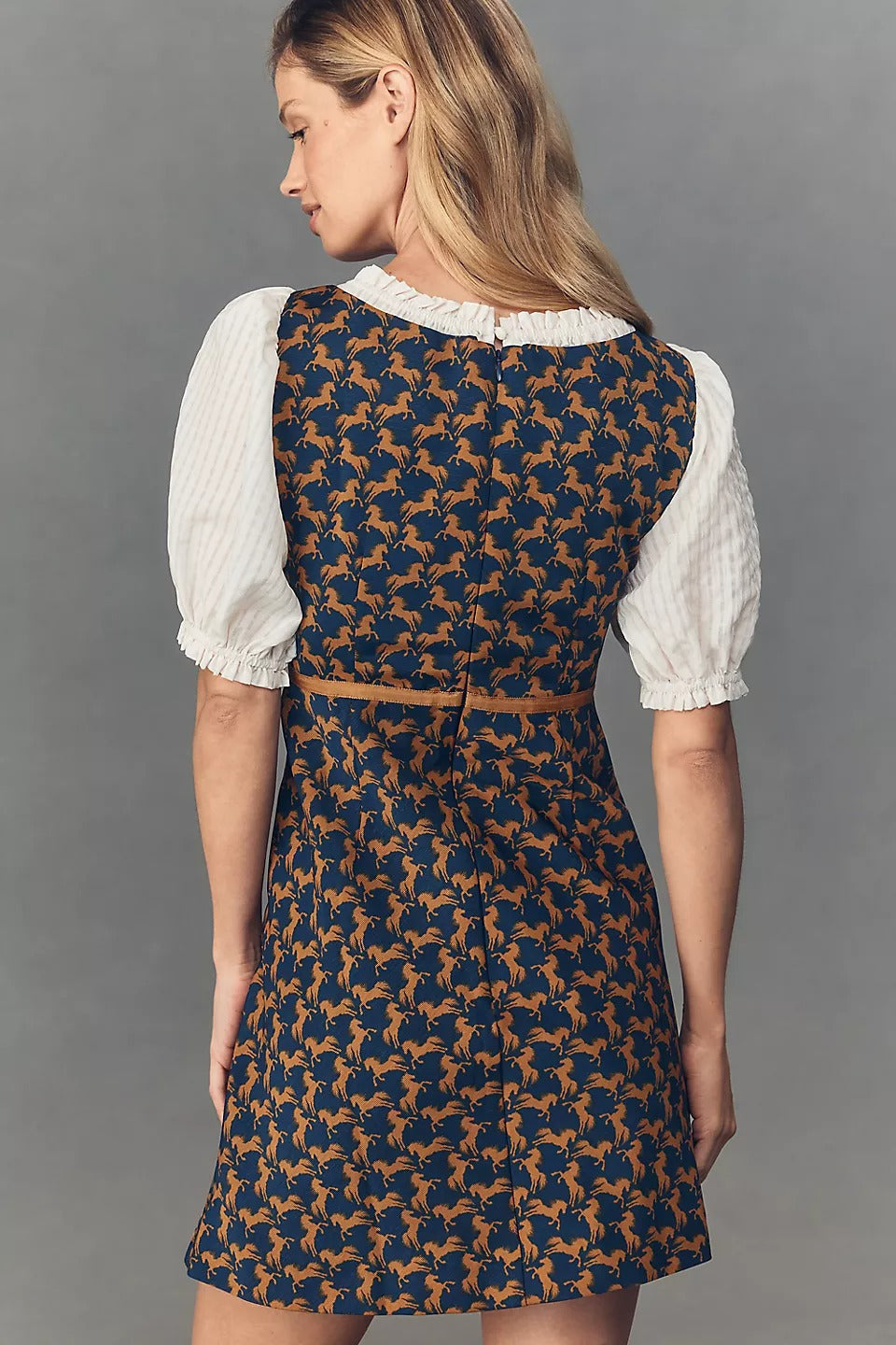 Maeve Puff-Sleeve Twofer Mini Dress