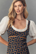 Maeve Puff-Sleeve Twofer Mini Dress