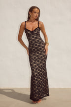 SARTA LACE MAXI DRESS - BLACK