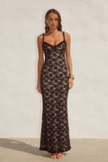 SARTA LACE MAXI DRESS - BLACK
