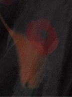 Calluna Tie Neck Tiered Printed Organza Maxi Dress