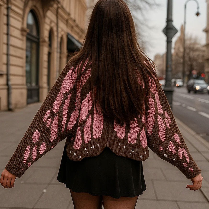 Monarch Butterfly Print Jacket