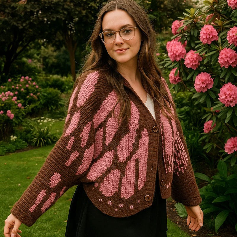 Monarch Butterfly Print Jacket