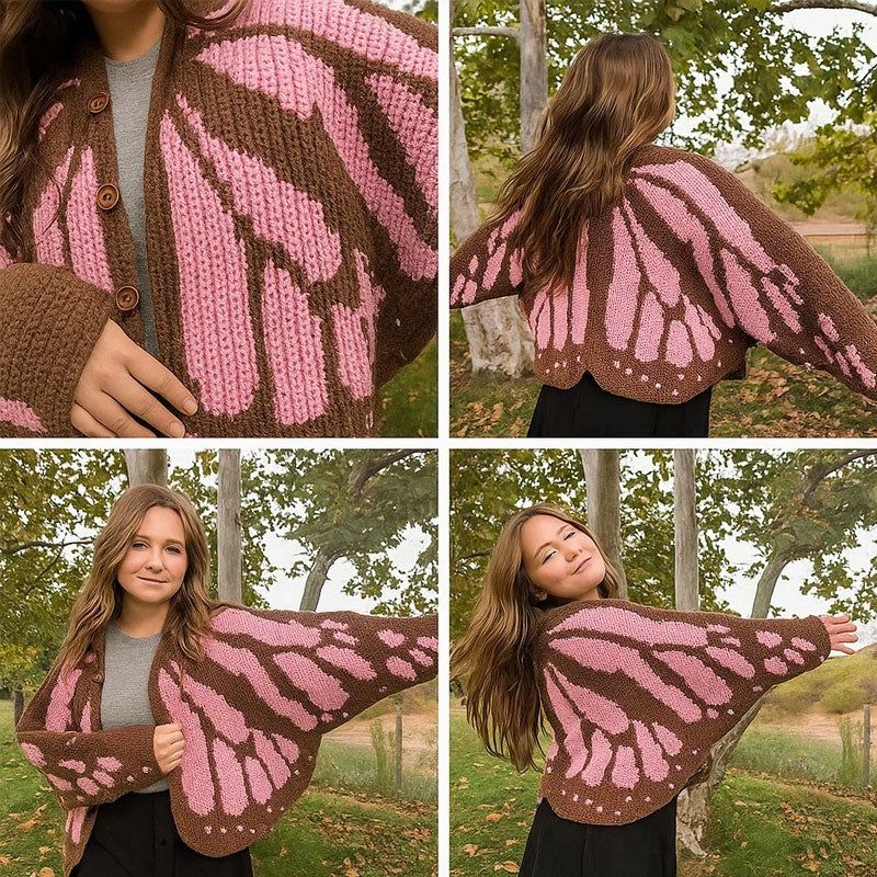 Monarch Butterfly Print Jacket