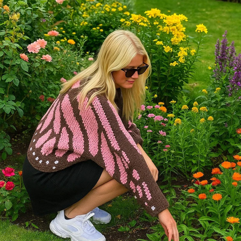 Monarch Butterfly Print Jacket