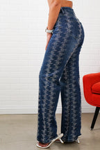 Rhinestone Straight-Leg Jeans – Sparkly High Waisted Denim