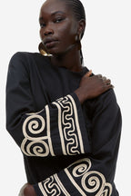 Embroidered Lyocell-Blend Mini Dress