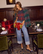 Eve Pocketed Plaid Blazer - Green