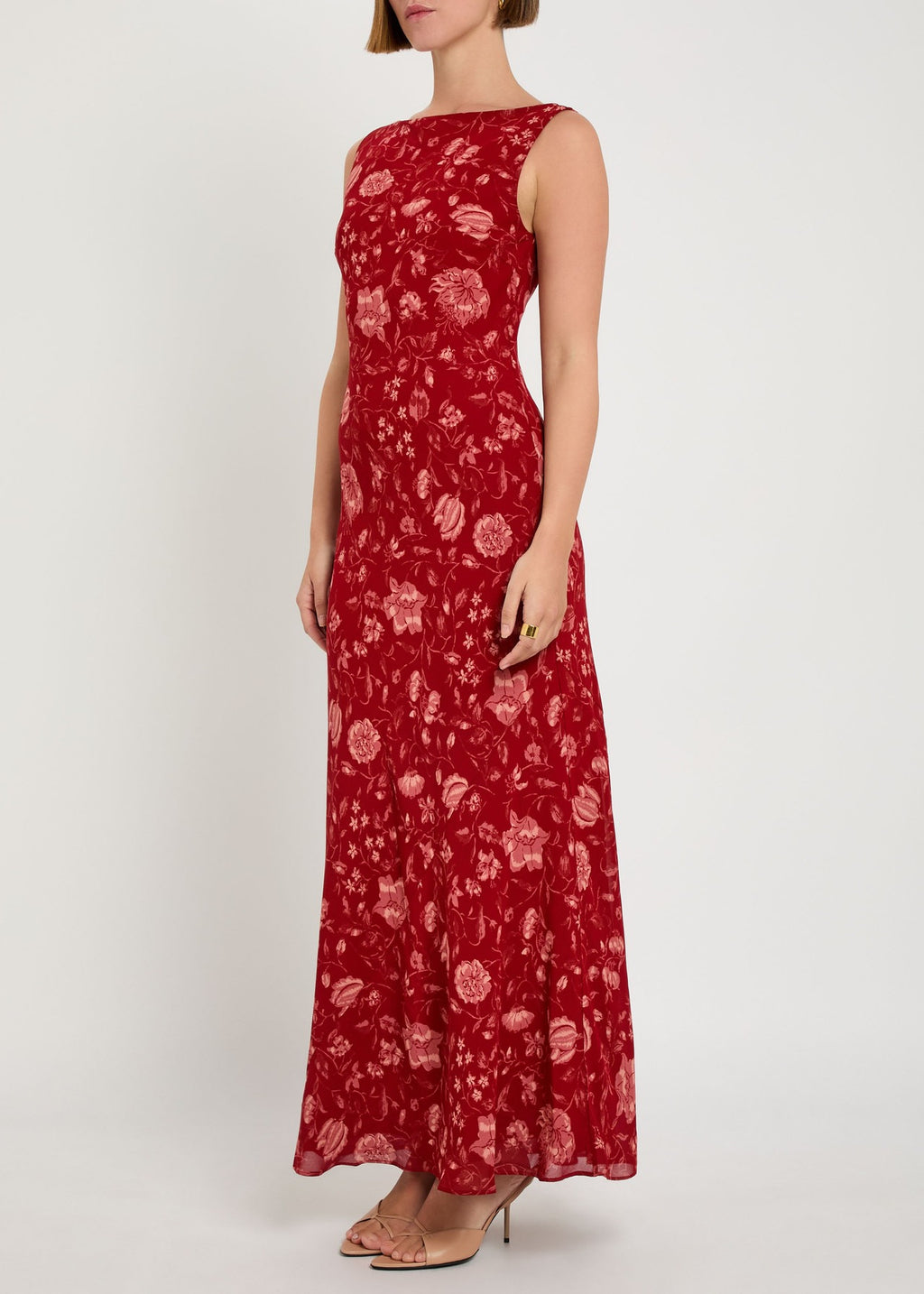 Prescott Floral-Print Chiffon Maxi Dress