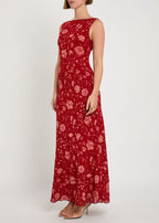 Prescott Floral-Print Chiffon Maxi Dress