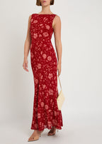 Prescott Floral-Print Chiffon Maxi Dress
