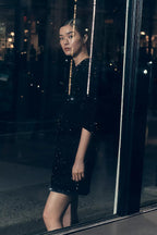 Velvet Sequin Mini Dress