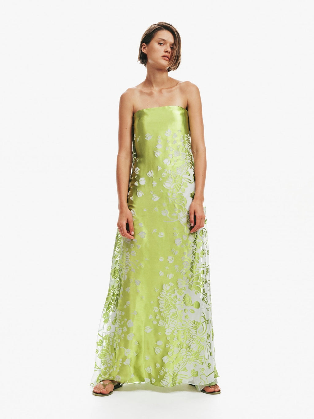 Burnout Strapless Dress