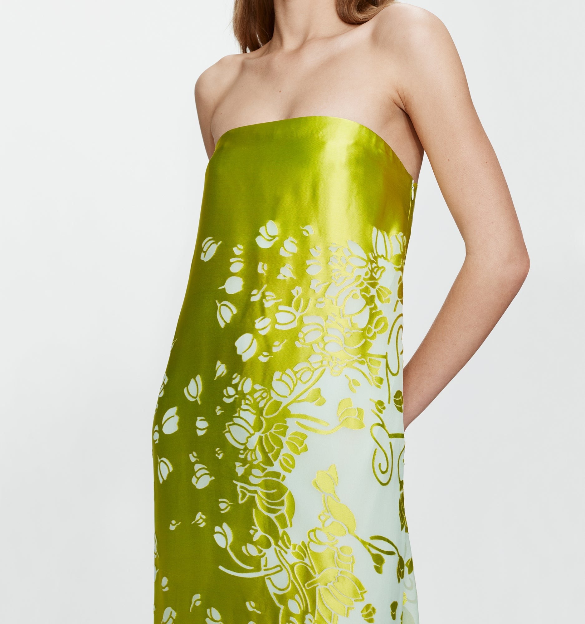 Burnout Strapless Dress