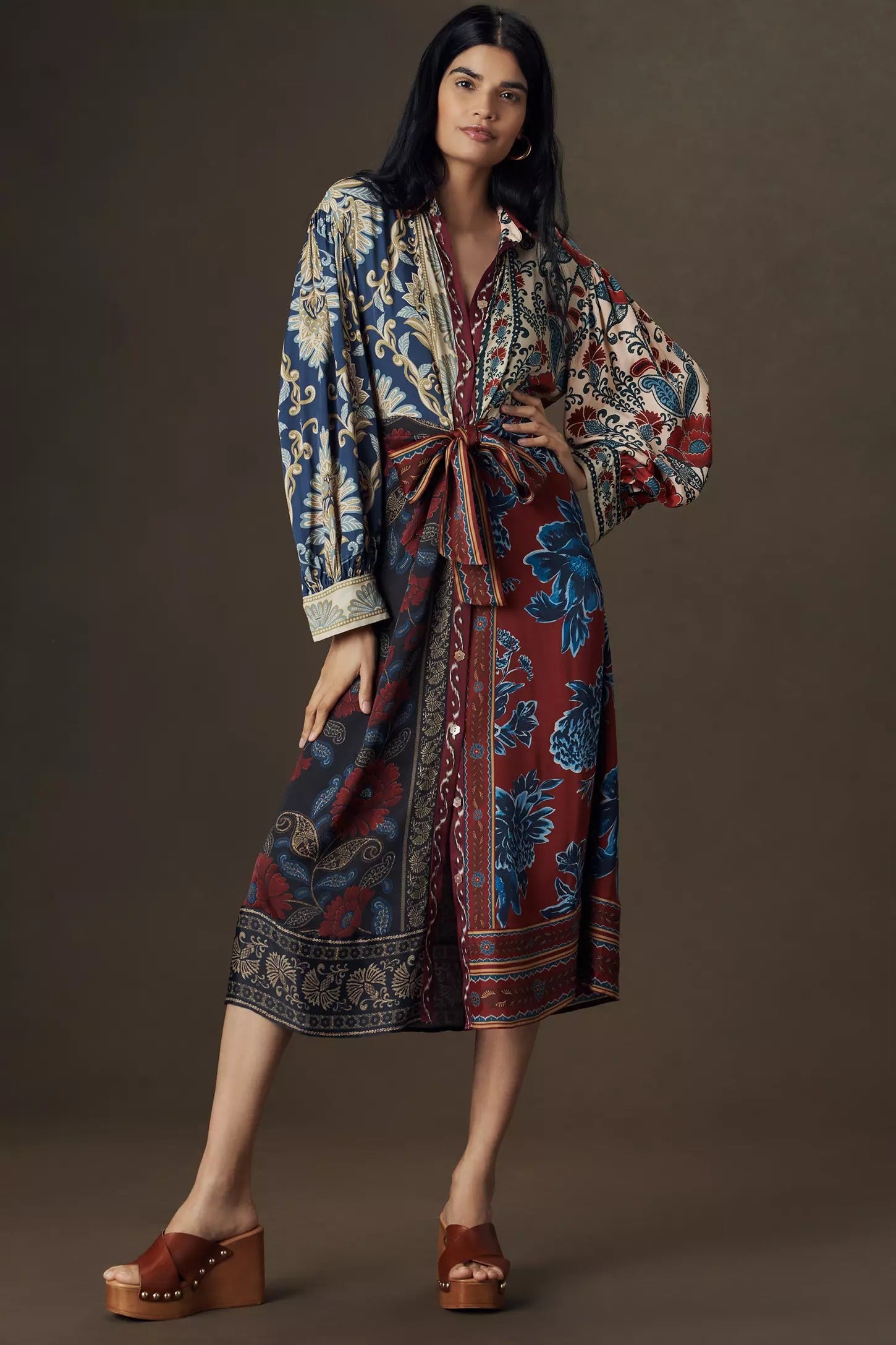 Winter Mix Midi Shirt Dress