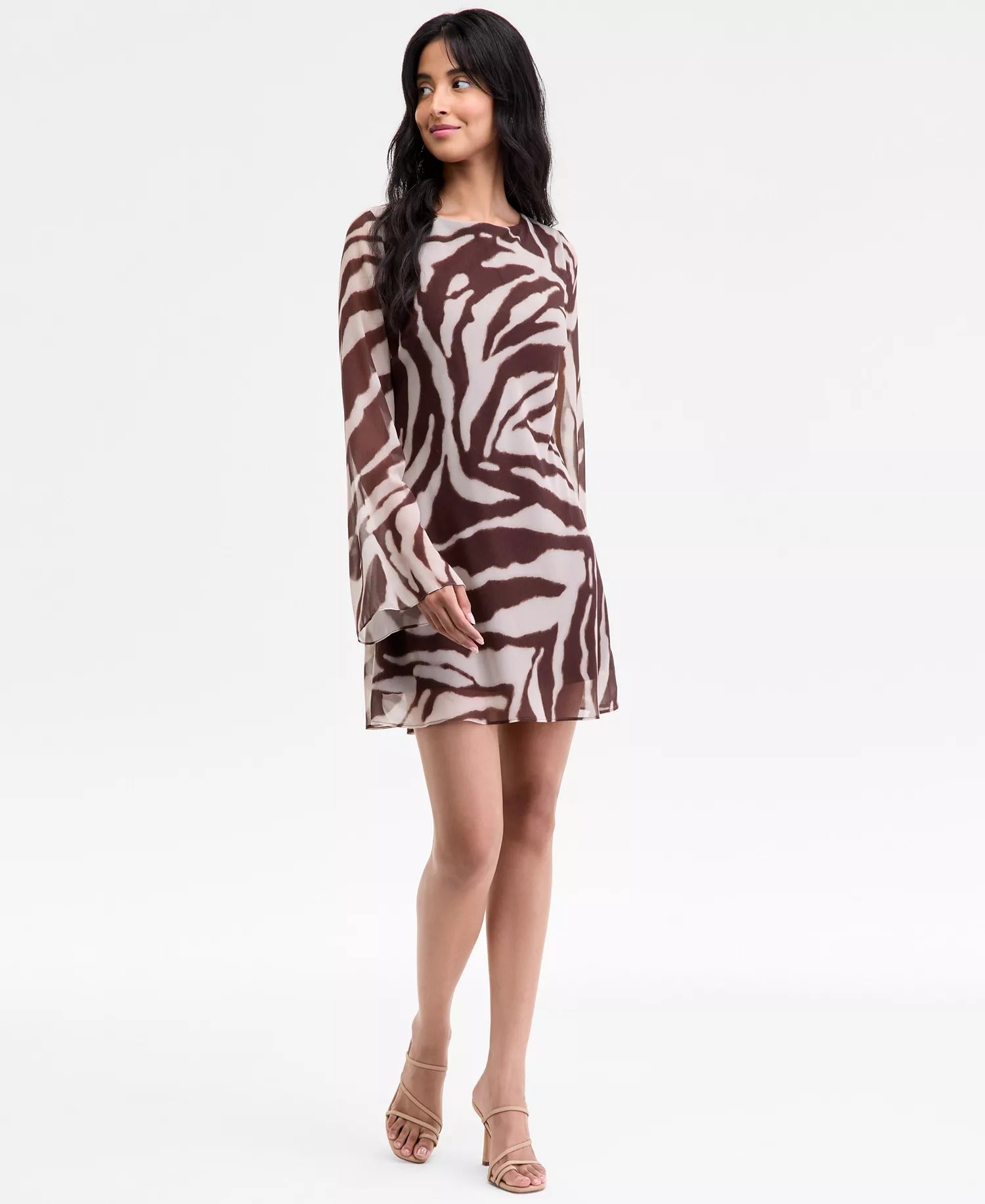 Juniors' Zebra-Print Mini Dress