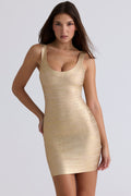 Gold Bandage Mini Dress