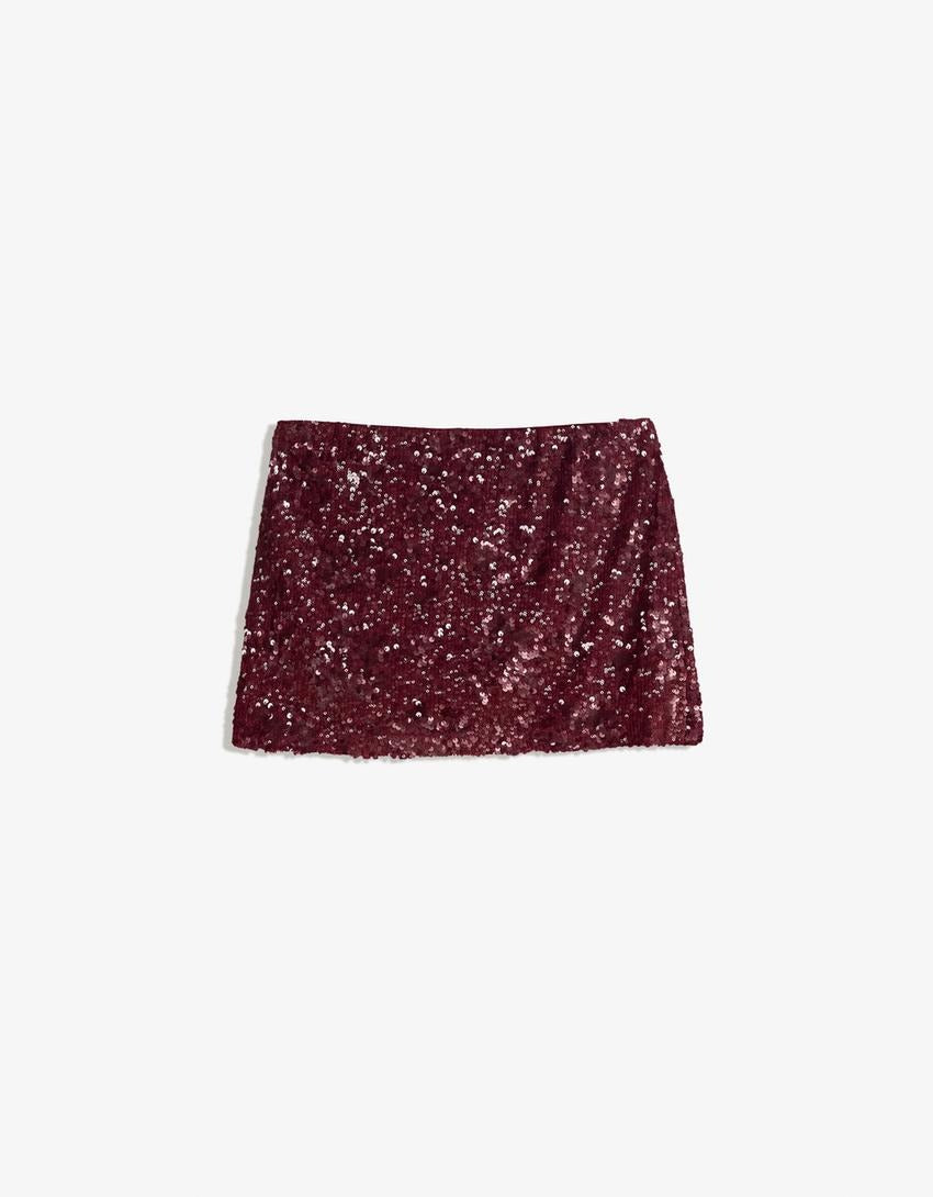 Sequinned Mini Skirt