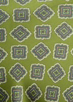 Satin Printed Mini Dress with Perkins Collar