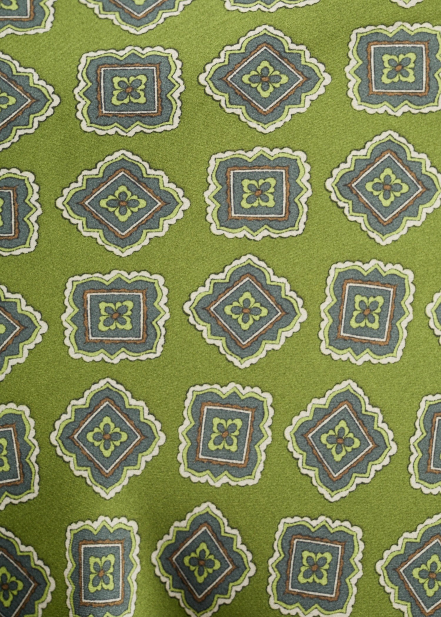 Satin Printed Mini Dress with Perkins Collar