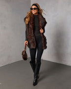 Frosted Berry Faux Fur Vest