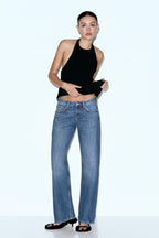 Straight-leg Jeans with Star Studs