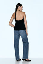 Straight-leg Jeans with Star Studs