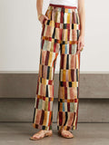 Majorelle Printed Linen and Silk-Blend Wide-Leg Pants