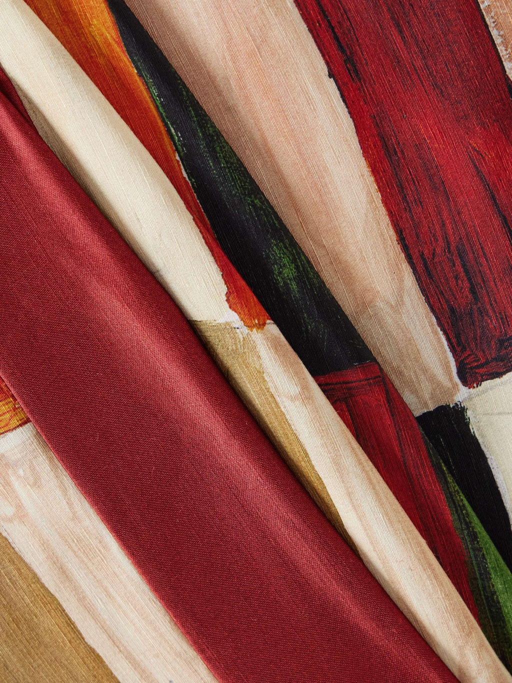 Majorelle Printed Linen and Silk-Blend Wide-Leg Pants