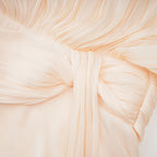 Neutral Fully Pleated Ruffled Mini Dress