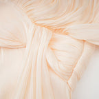 Neutral Fully Pleated Ruffled Mini Dress