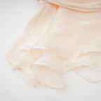 Neutral Fully Pleated Ruffled Mini Dress