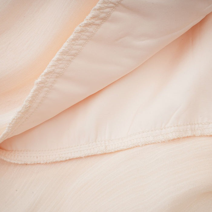 Neutral Fully Pleated Ruffled Mini Dress