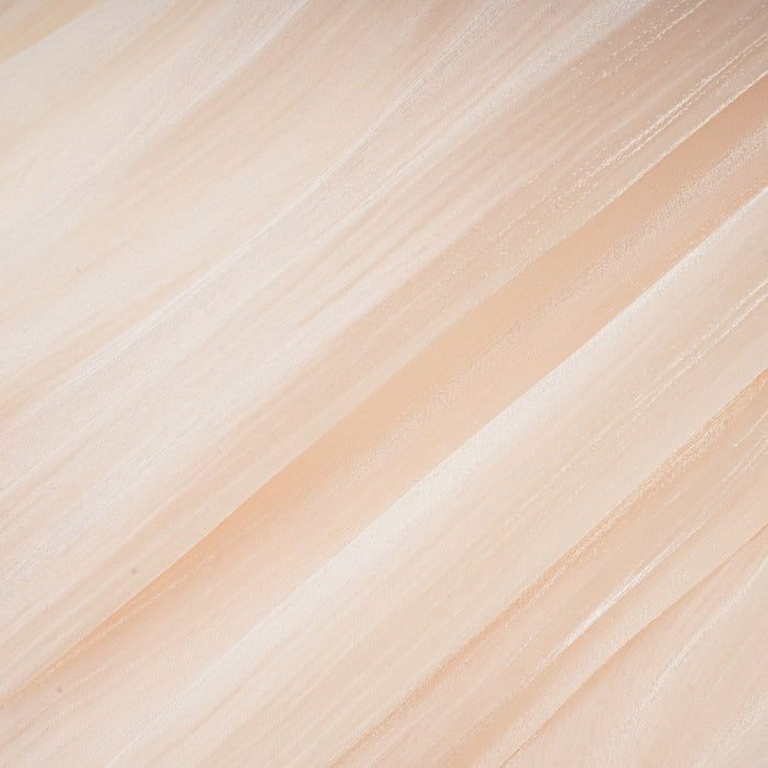 Neutral Fully Pleated Ruffled Mini Dress