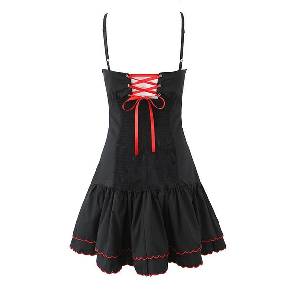 Sweet Rose Bustier Drop Waist Mini Dress